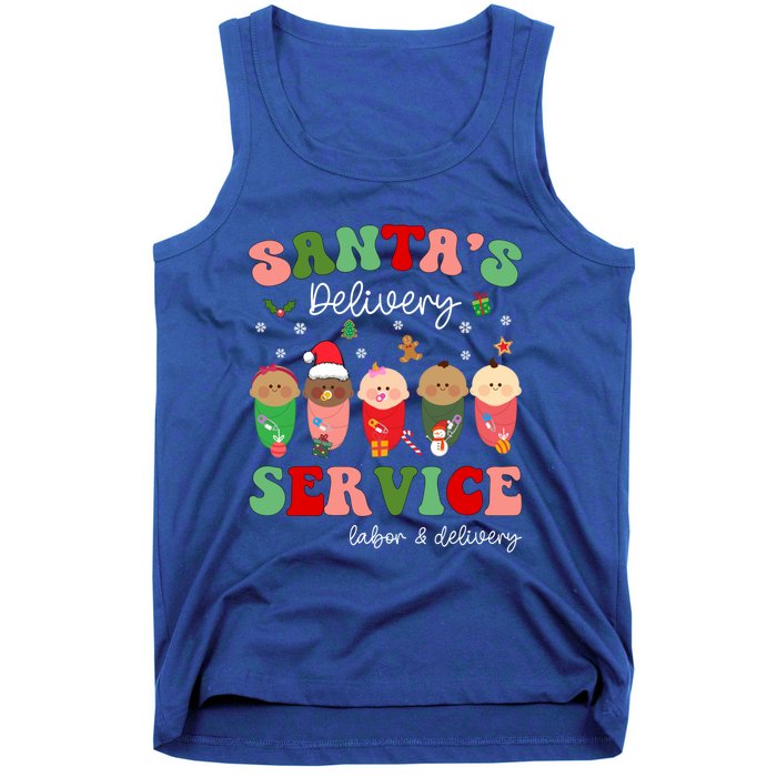 SantaS Delivery Service Christmas Labor Delivery Nurse L And D Cool Gift Tank Top