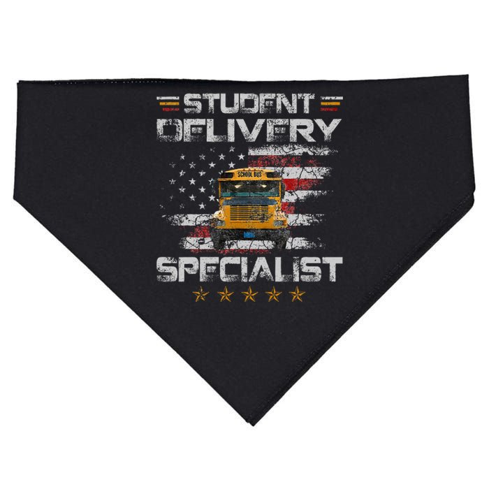 Student Delivery Specialist Funny School Bus Driver USA-Made Doggie Bandana