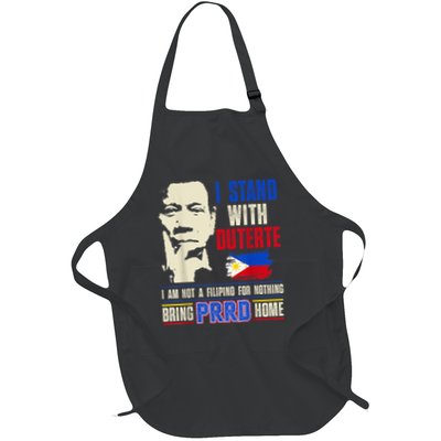 Support Duterte – Stand With Duterte Against ICC Charges Full-Length Apron With Pockets