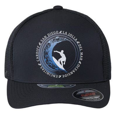 San Diego Surf Shirt / San Diego Beach Gift Flexfit Unipanel Trucker Cap