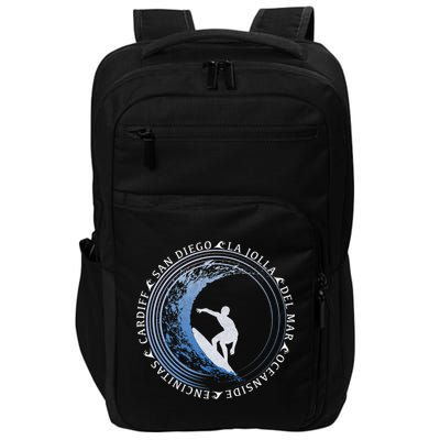 San Diego Surf Shirt / San Diego Beach Gift Impact Tech Backpack