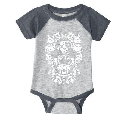 Skull Dog Skeleton Halloween Costume Scary Carnival Infant Baby Jersey Bodysuit