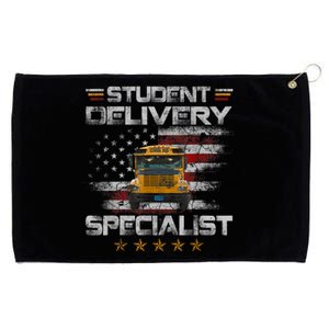 Student Delivery Specialist Funny School Bus Driver Men Grommeted Golf Towel