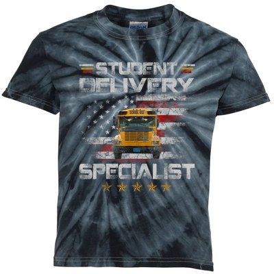 Student Delivery Specialist Funny School Bus Driver Men Kids Tie-Dye T-Shirt