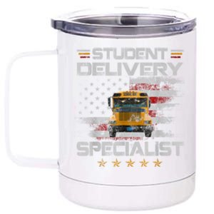 Student Delivery Specialist Funny School Bus Driver Men 12 oz Stainless Steel Tumbler Cup