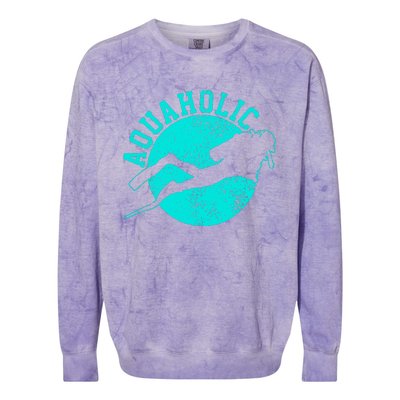 Scuba Diving Colorblast Crewneck Sweatshirt