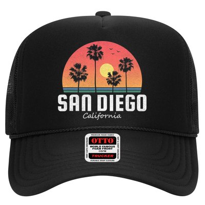 San Diego Shirt Vintage Retro Beach Sunset Trucker Hat