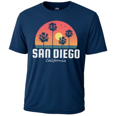San Diego Shirt Vintage Retro Beach Sunset Performance Shirt