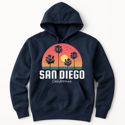 San Diego Shirt Vintage Retro Beach Sunset Hoodie