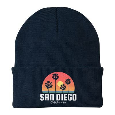 San Diego Shirt Vintage Retro Beach Sunset Beanie