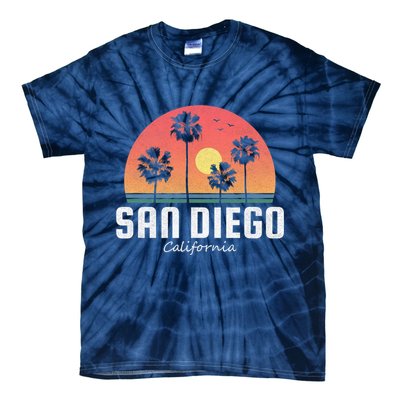 San Diego Shirt Vintage Retro Beach Sunset Tie-Dye T-Shirt