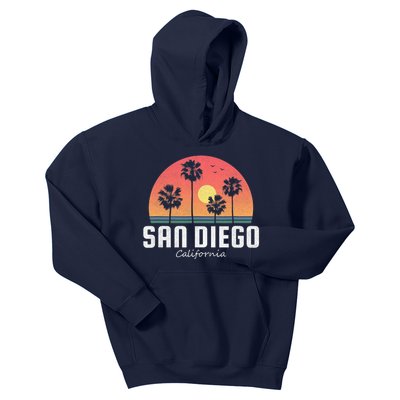 San Diego Shirt Vintage Retro Beach Sunset Kids Hoodie