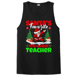 Santa Dabbing SantaS Favorite 4th Grade Teacher Christmas Gift PosiCharge Competitor Tank