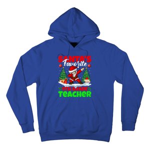 Santa Dabbing SantaS Favorite 4th Grade Teacher Christmas Gift Hoodie