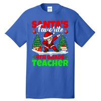 Santa Dabbing SantaS Favorite 4th Grade Teacher Christmas Gift Tall T-Shirt