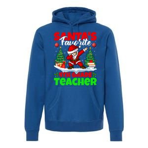 Santa Dabbing SantaS Favorite 4th Grade Teacher Christmas Gift Premium Hoodie