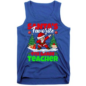 Santa Dabbing SantaS Favorite 4th Grade Teacher Christmas Gift Tank Top