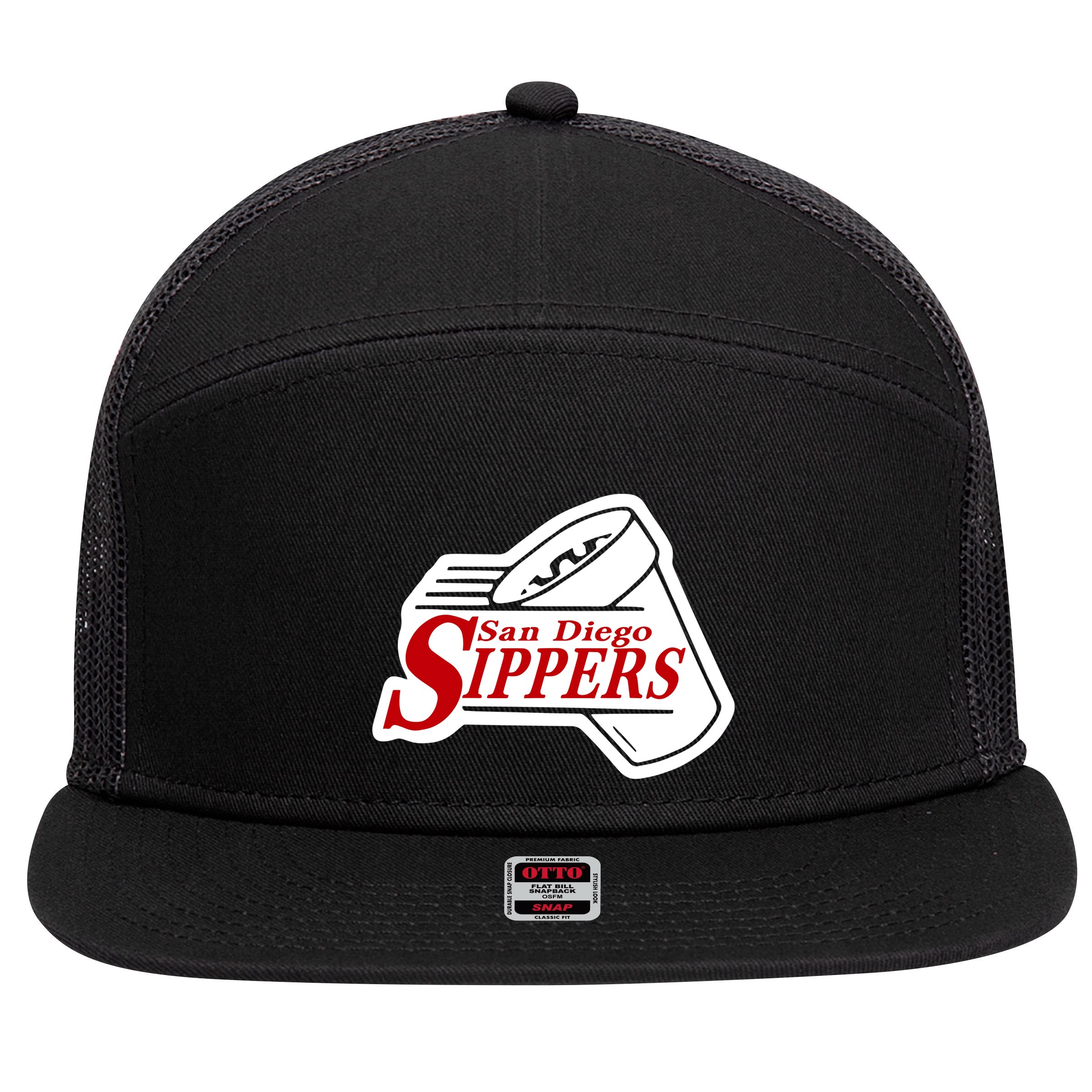San Diego Sippers 7 Panel Mesh Trucker Snapback Hat