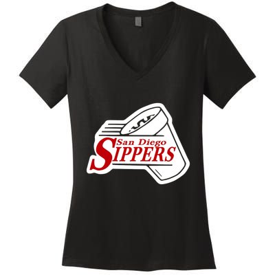 San Diego Sippers Women's V-Neck T-Shirt