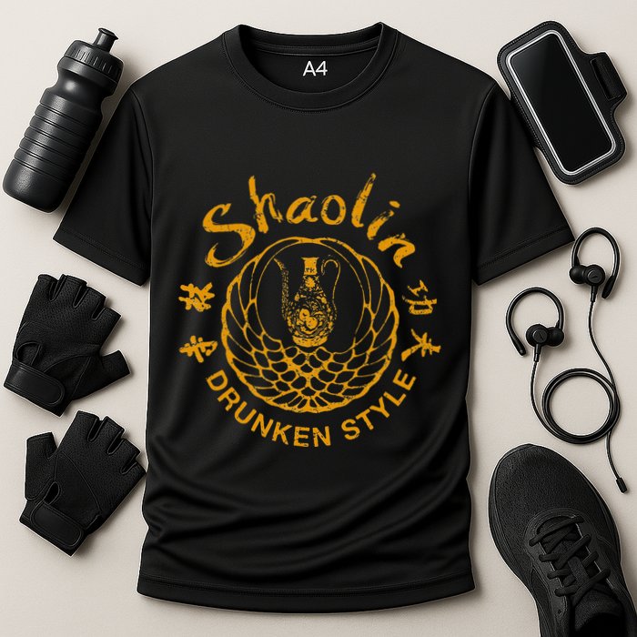 Shaolin Drunken Style Kung Fu Martial Arts Cooling Performance Crew T-Shirt