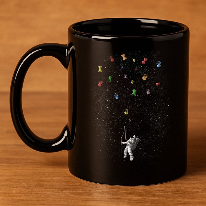 Space Diabolo 11oz C Handle Ceramic Mug