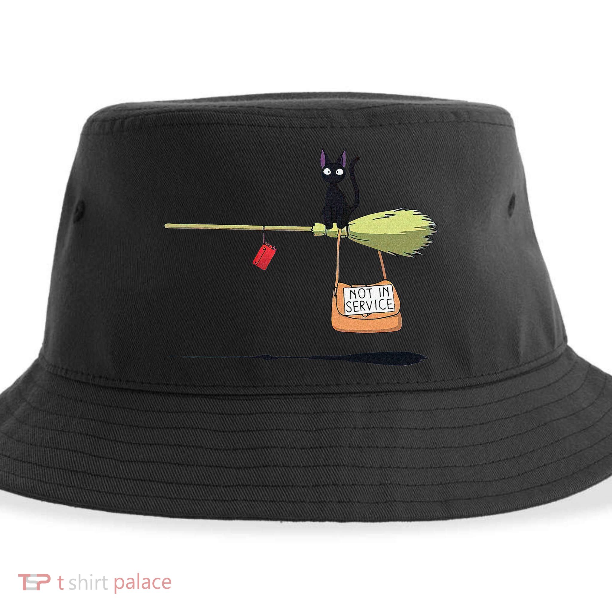Studio Delivery Service Jiji Black Cat Anime Sustainable Bucket Hat