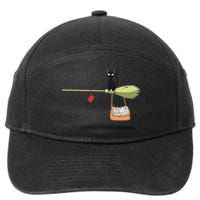 Studio Delivery Service Jiji Black Cat Anime 7-Panel Snapback Hat