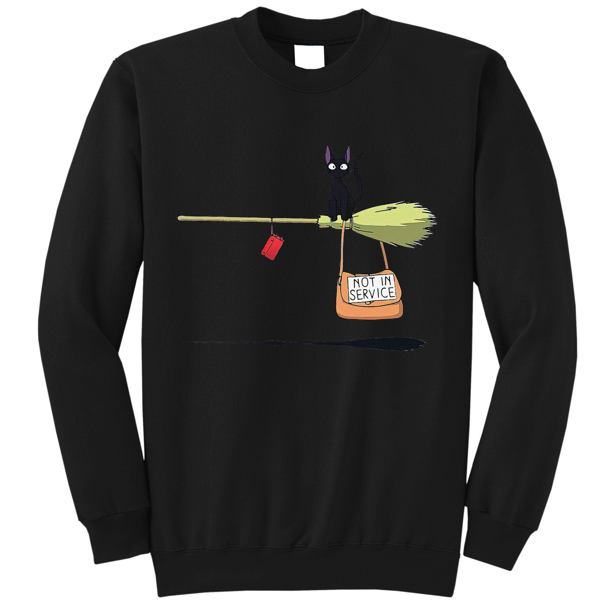 Studio Delivery Service Jiji Black Cat Anime Tall Sweatshirt