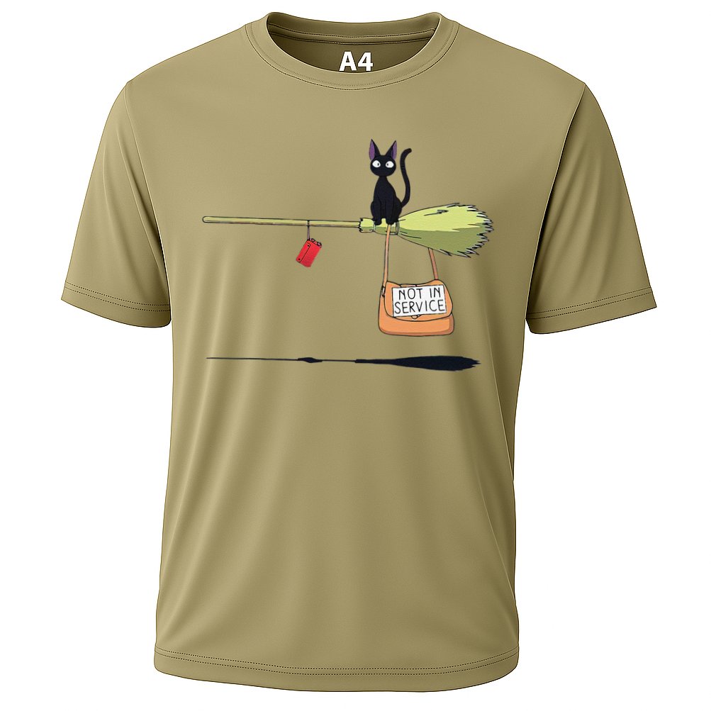Studio Delivery Service Jiji Black Cat Anime Cooling Performance Crew T-Shirt