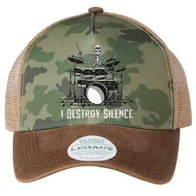 Skeleton Drummer Skull Drum Set Metal Rock Band Legacy Tie Dye Trucker Hat