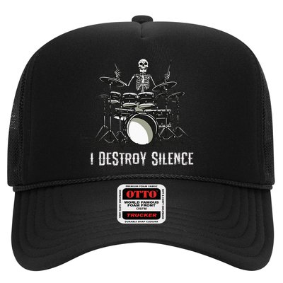 Skeleton Drummer Skull Drum Set Metal Rock Band Trucker Hat