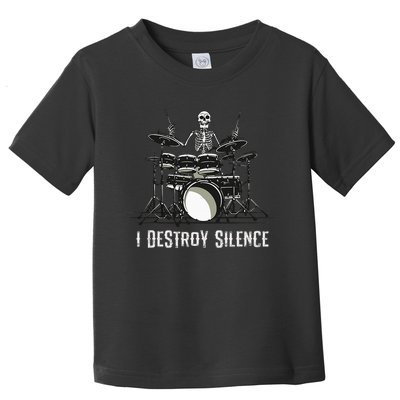 Skeleton Drummer Skull Drum Set Metal Rock Band Toddler T-Shirt