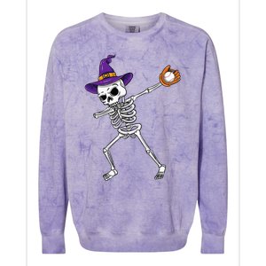 Spooky Dabbing Skeleton Halloween Costume Colorblast Crewneck Sweatshirt