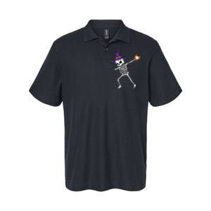 Spooky Dabbing Skeleton Halloween Costume Softstyle Adult Sport Polo