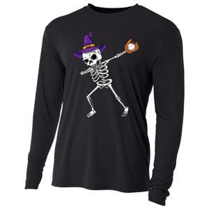 Spooky Dabbing Skeleton Halloween Costume Cooling Performance Long Sleeve Crew