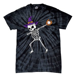 Spooky Dabbing Skeleton Halloween Costume Tie-Dye T-Shirt