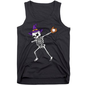 Spooky Dabbing Skeleton Halloween Costume Tank Top