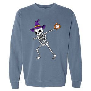 Spooky Dabbing Skeleton Halloween Costume Garment-Dyed Sweatshirt