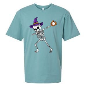 Spooky Dabbing Skeleton Halloween Costume Sueded Cloud Jersey T-Shirt