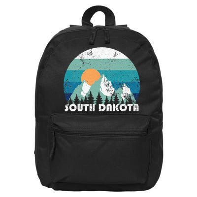 South Dakota State Retro Vintage 16 in Basic Backpack