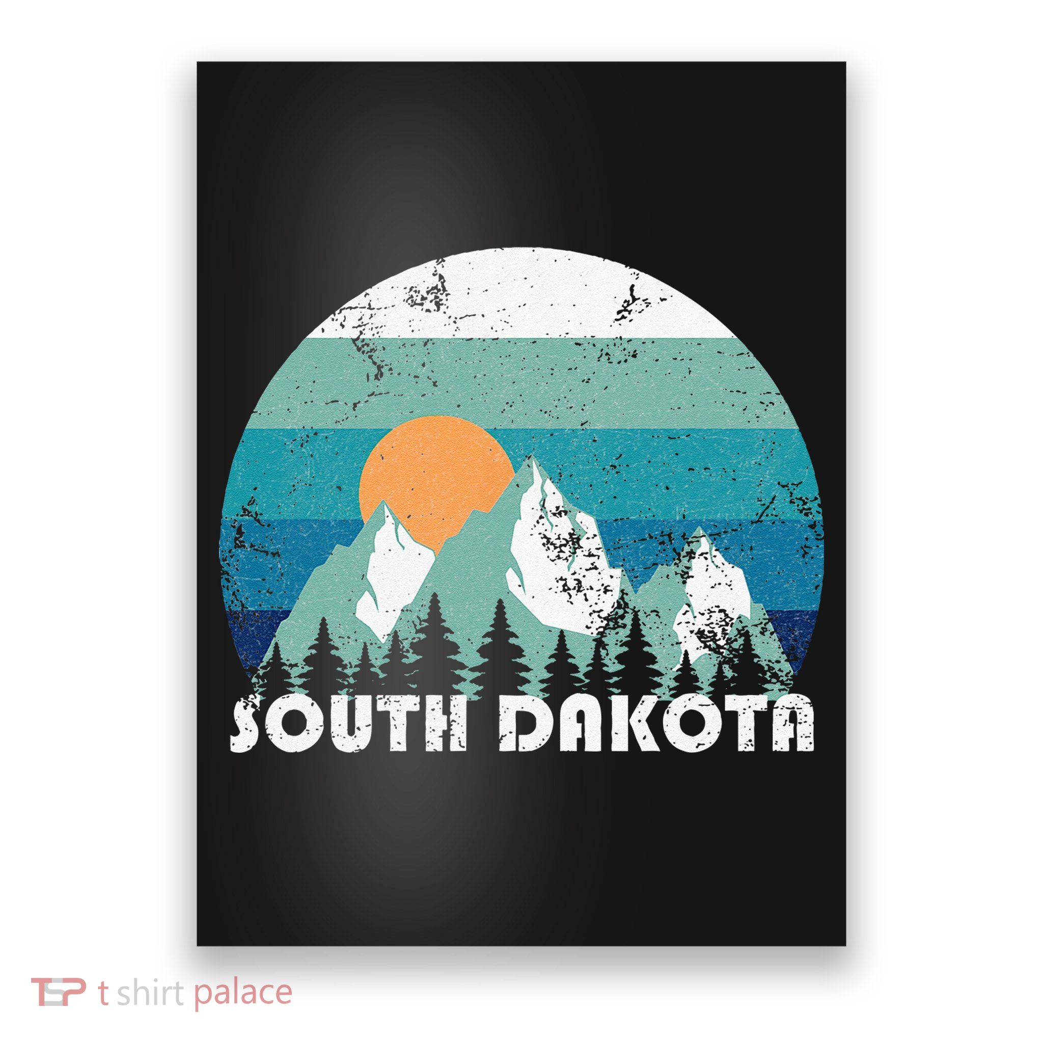 South Dakota State Retro Vintage Poster