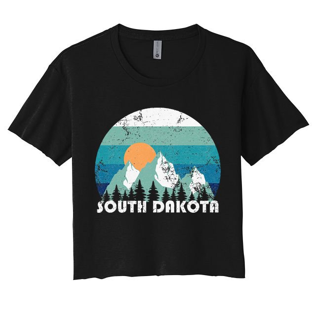 South Dakota State Retro Vintage Crop Top