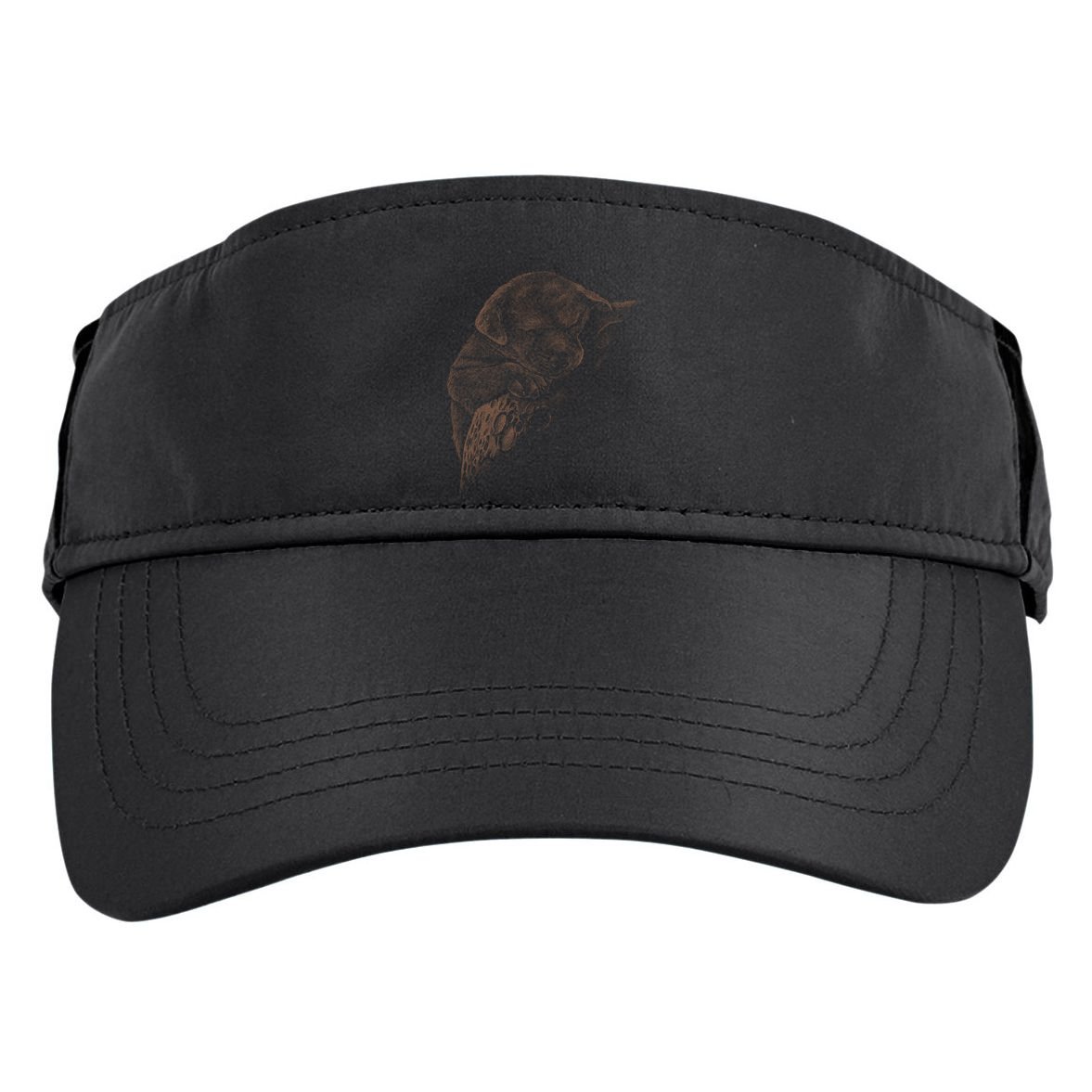 Sweet Dog Sleeping On Moon Adult Drive Performance Visor