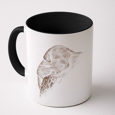 Sweet Dog Sleeping On Moon Mug