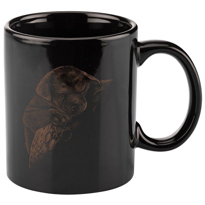 Sweet Dog Sleeping On Moon 11oz C Handle Ceramic Mug