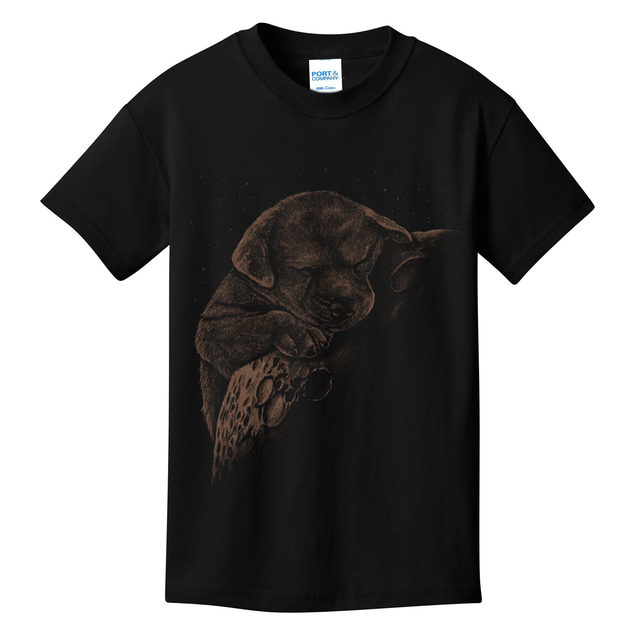 Sweet Dog Sleeping On Moon Kids T-Shirt