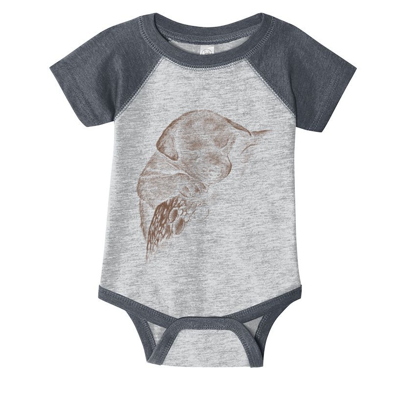 Sweet Dog Sleeping On Moon Infant Baby Jersey Bodysuit