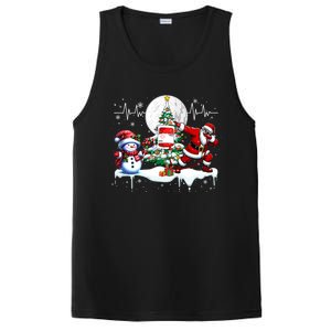 Santa Dabbing Snow Xmas Heart Beat Proud Nurse Doctor Job Gift PosiCharge Competitor Tank