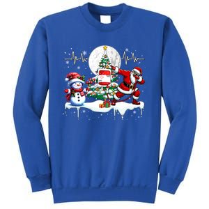 Santa Dabbing Snow Xmas Heart Beat Proud Nurse Doctor Job Gift Sweatshirt