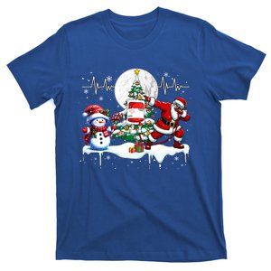 Santa Dabbing Snow Xmas Heart Beat Proud Nurse Doctor Job Gift T-Shirt